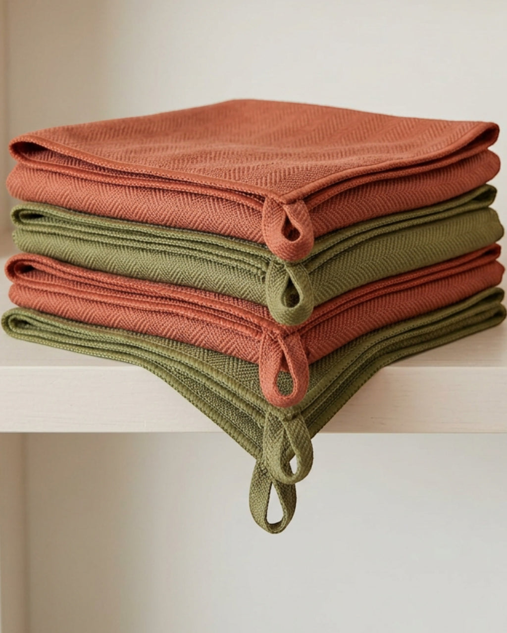 Qwfrk Herringbone Microfiber Interior Detailing Cloth Set of 4 - Lifestyle view