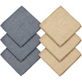 Qwfrk Waffle Microfiber Auto Detailing Cloth Set of 6 Slate Sand - Product view